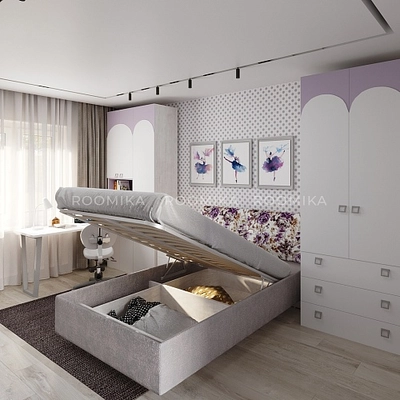 Кровать мягкая КОЛИБРИ KOL120 с подъемным механизмом, 120x200