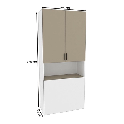 Шкаф двухдверный с фальш стенкой L212.1