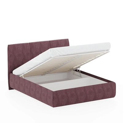 Кровать двуспальная мягкая ПАЛЕРМО с подъемным механизмом, 160x200