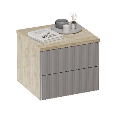 Тумба прикроватная 2 ящика, фасады в эмали LE701