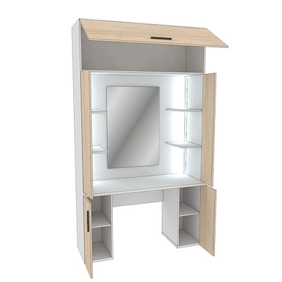 Стол туалетный с секцией и зеркалом с подсветкой  L404.44