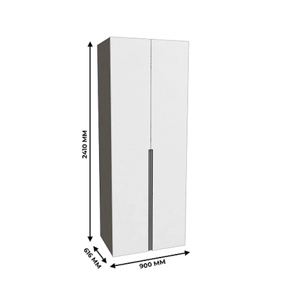 Шкаф 2 дверный, фасады в эмали LE210.60-1