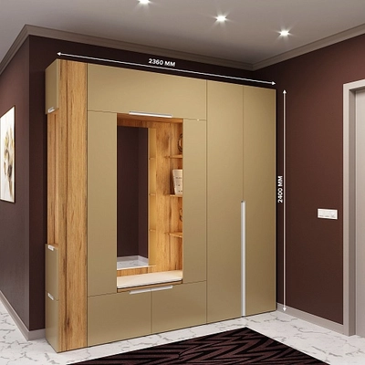 Шкафы для прихожей Лацио, фасады в эмали 4