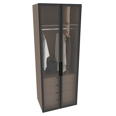 Шкаф для спальни с четырьмя ящиками и штангой с подсветкой R210.60-3