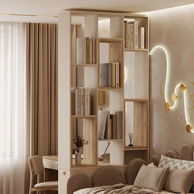 Стеллаж-тумба перегородка со вставками LG239.90