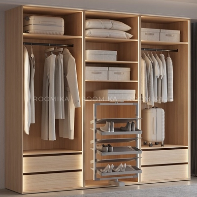 ALFA Поворотно-выдвижная обувница, 6 полок, FRM5814.06F.01