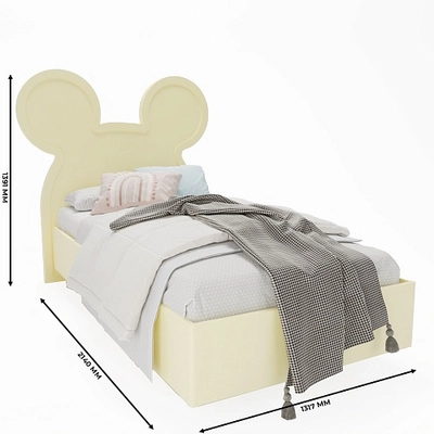 Кровать односпальная МИККИ с подъемным механизмом в эмали