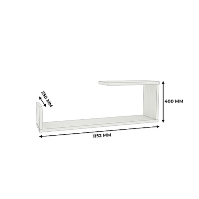 Полка настенная фигурная P110 L/R