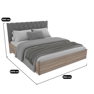 Кровать двуспальная Lazio с парящим эффектом L160 , 160x200