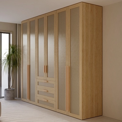 Шкафная группа, фасады натуральный ротанг Лацио 15