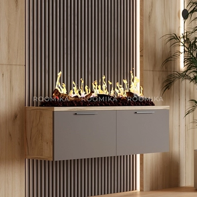 Тумба ТВ напольная с электрокамином LG548.351