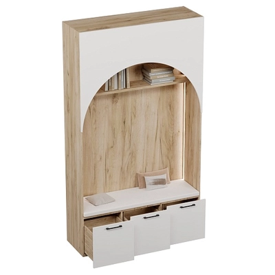 Секция с нишей с ящиками, с мягким сидением и подсветкой LG433.44