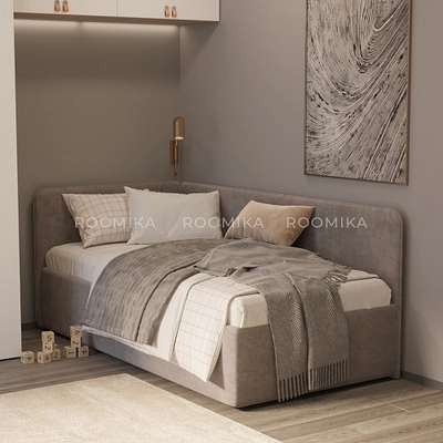 Кровать с подъемным механизмом и ящиком для белья РУБИ М1