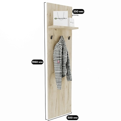 Панель узкая с крючками L176.1