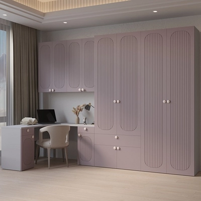 Cтол угловой равносторонний, фрезерованные фасады в эмали LE716