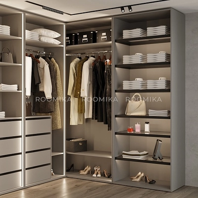 Гардеробная система без фасадов Элементис 4