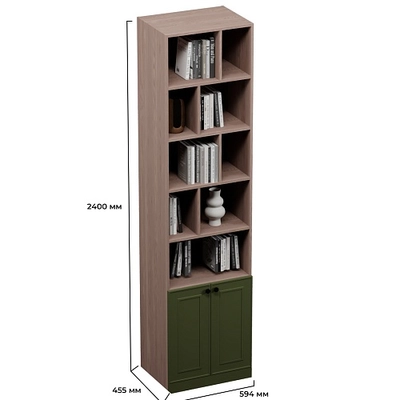 Шкаф книжный для встройки столешницы в эмали A2228.44