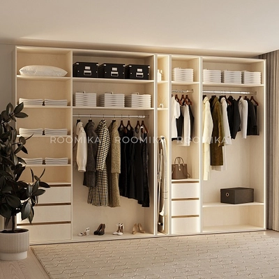 Гардеробная система без фасадов Элементис 9