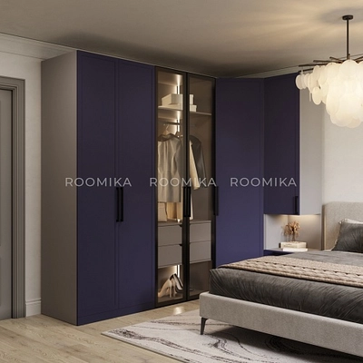 Шкаф для спальни с двумя ящиками и штангой с подсветкой R210.60-2