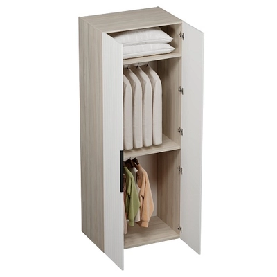 Шкаф 2 дверный, фрезерованные фасады в эмали LE210.60-1