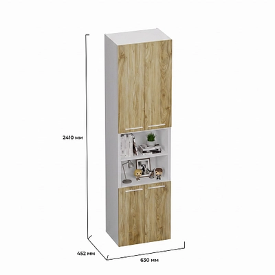 Шкаф книжный с нишей LG228.44