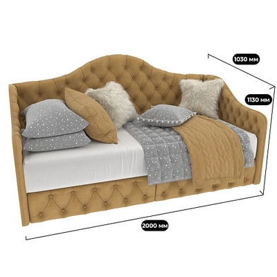 Кровать односпальная мягкая МОНИКА, 90x190