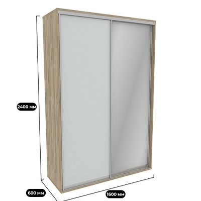 Шкаф-купе U160 тип 1 МДФ/зеркало