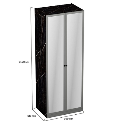 Шкаф двухдверный с зеркалом А210.60-2Z