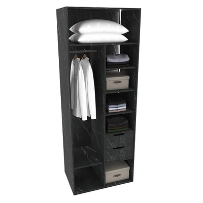 Шкаф для спальни с полками и штангой с подсветкой R210.60-4