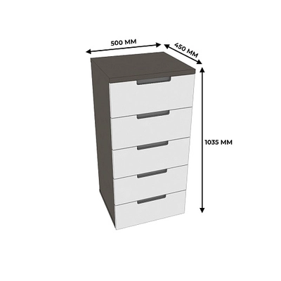 Комод, фасады в эмали LE705