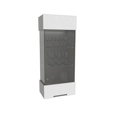 Шкаф навесной с подсветкой, фасады в эмали LE360 L/R