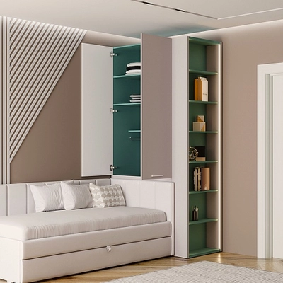 Шкаф двухдверный с фальш стенкой LG212