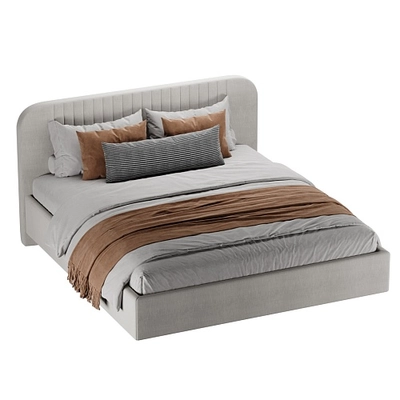 Кровать двуспальная мягкая ФЛАЙ с подъемным механизмом, 140x200