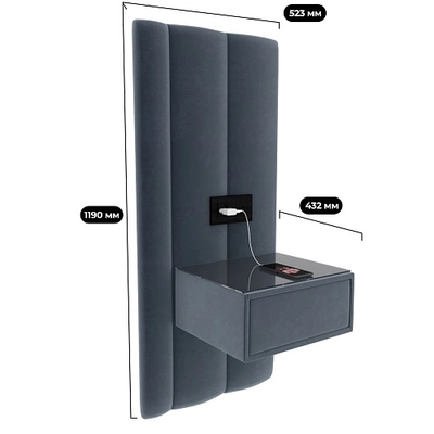 Тумба прикроватная с мягкой панелью ХИЛТОН