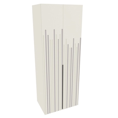 Шкаф 2 дверный, фрезерованные фасады в эмали LE210.60-3