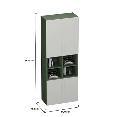 Шкаф книжный с нишей LG216