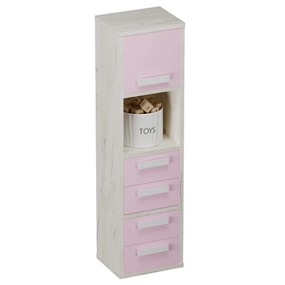 Cтеллаж сквозной книжный на 4 ниши с фасадом E804