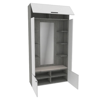 Секция с зеркалом и полками LG-408