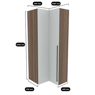 Шкаф угловой L208 L/R