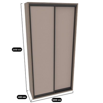 Шкаф-купе ХG120.45-1, профиль INTEGRO, фасад МДФ