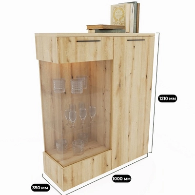 Шкаф напольный с подсветкой L202 L/R