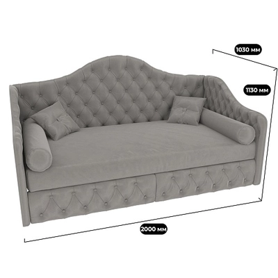 Кровать односпальная мягкая МОНИКА, 90x190