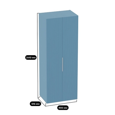 Шкаф 2 дверный, фрезерованные фасады в эмали LE210.60-4