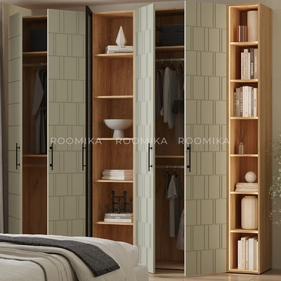 Шкафная группа Лацио фрезерованные фасады в эмали 32