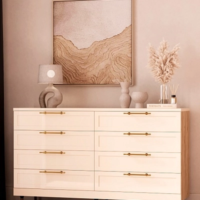 Комод с ящиками узкий с эмалевой столешницей A708.40ES