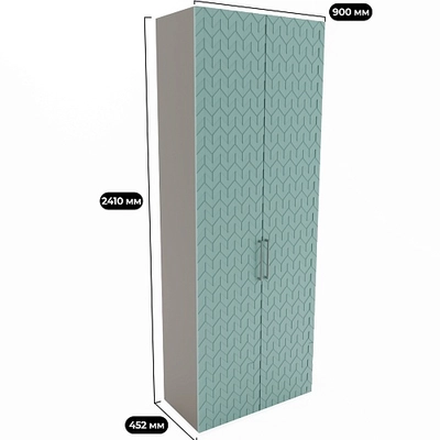 Шкаф 2 дверный, фрезерованные фасады в эмали LE210.44-1