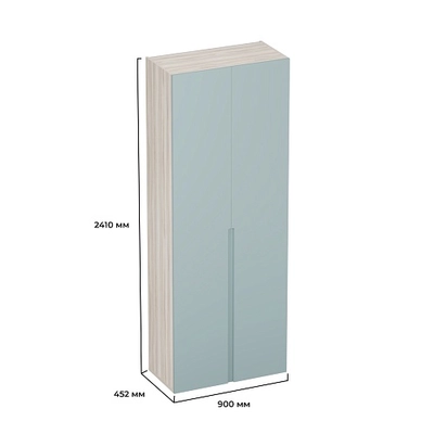 Шкаф 2 дверный, фасады в эмали LE210.44-4