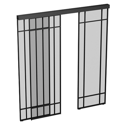 Сатинированная перегородка для гардеробной, стекло Сатинато GRACE 16