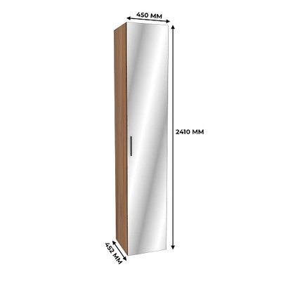 Шкаф 1 дверный узкий с зеркалом L-220.44-1Z