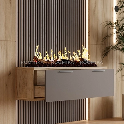 Тумба ТВ напольная с электрокамином LG548.351